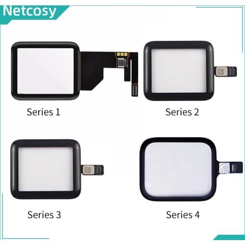 Netcosy Touch Screen Digitizer Glass Lens Panel For Apple Watch Series 1 2 3 4 38mm 42mm 40mm 44mm TouchScreen Repair Parts