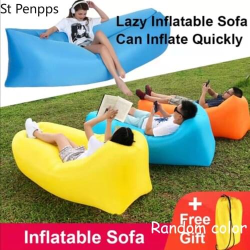 Camping chair Beach Picnic Inflatable Sofa Lazy Ultralight Down Sleeping Bag Air Bed Inflatable Sofa Lounger Outdoor Furniture
