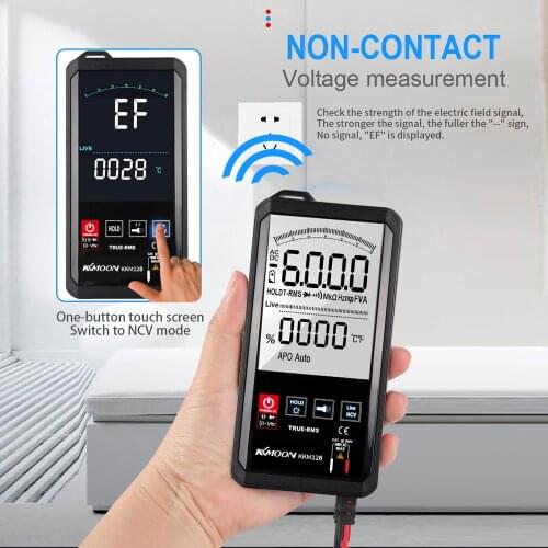 KKmoon KKM128 4.7 Inch Touching Color Screen Ultra-thin Multimeter Voltage Frequency Capacitance Resistance Meter 6000 Counts