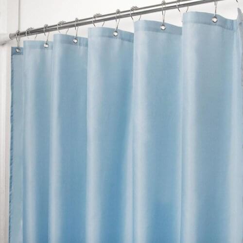 VCVCOO Waterproof Shower Curtain or Liner Fabric Polyester Mildew Free Blue Bath Curtain for Hotel Toilet Partition