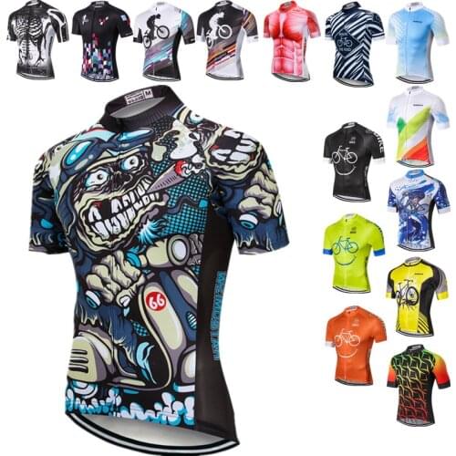 Weimostar Skull Cycling Jersey Men Pro Team Bicycle Cycling Clothing Maillot Cicismo Quick Dry MTB Bike Jersey Tops Cycle Wear