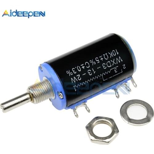 WXD3-13 2W WXD3-13-2W 10K ohm Rotary Side Rotary Multi-Turn Wirewound Linear Potentiometers Diy Kit