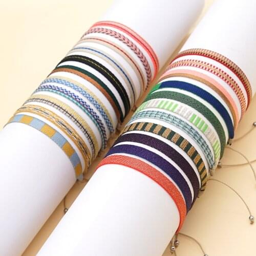 Febric Cloth Bracelets Jewelry Classic Vintage Ribbon Bracelet For Women Men Gift Adjustable Pulseras Braided Jewellerys