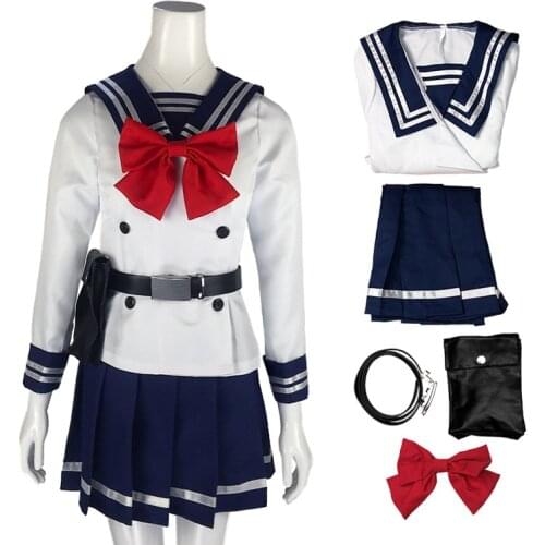 Sky violation Cosplay Costume Ladies Girl Clothing Short Skirt White Shirt Manga Character Halloween Dress Up Costume Clothing