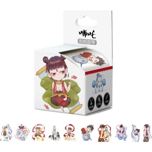 10 boes/lot Anime Ne Zha Tape TOY Nezha Nuzar Nalakuvara Nalakubara Washi Tape Paper Hand account sticker toy gift