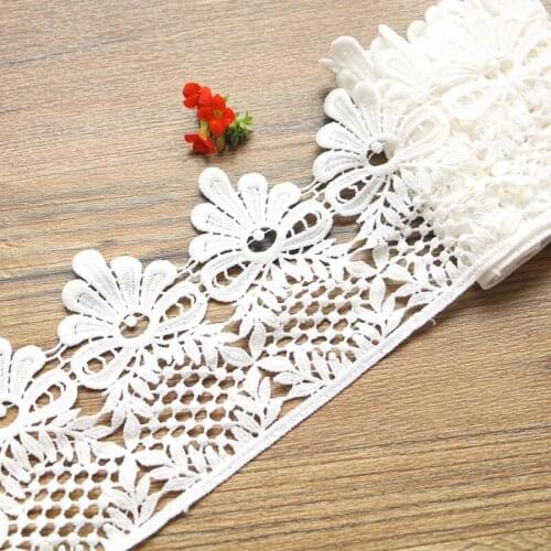 10CM 1yard Lace High Quality 100% Cotton Lace Fabric Free Shipping Milk yarn Lace