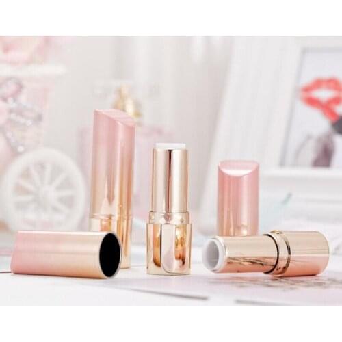 12.1mm Pink&Black Plastic Empty Cosmetic Lipstick Tube Gradient Handmade Beauty Lip Rouge Refillable Container Lip Balm Bottle
