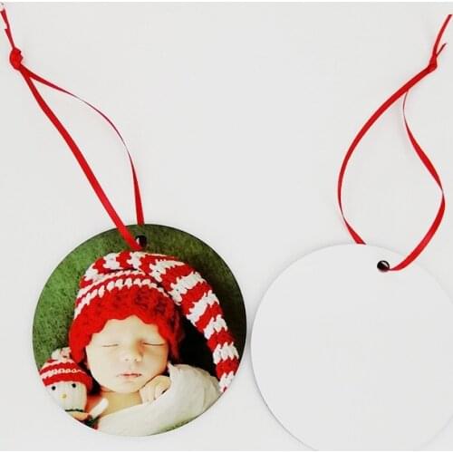 50pcs/Lot Sublimation Blank Christmas Decoration Pendant MDF Two-sided Printing DIY gifts Heat Transfer Printing