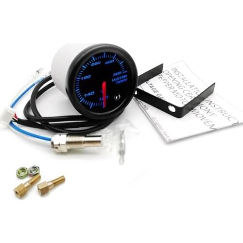 52mm Water Temp Gauge Meter 100°- 300° F Water Coolant 7 Colors LED Car Universal