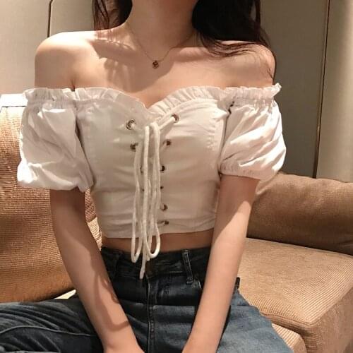 Blla Philosophy Tops Clothes Pullover Shoulder Blouse Shirt New Long Sleeve With Bow Loose Casual Summer Women