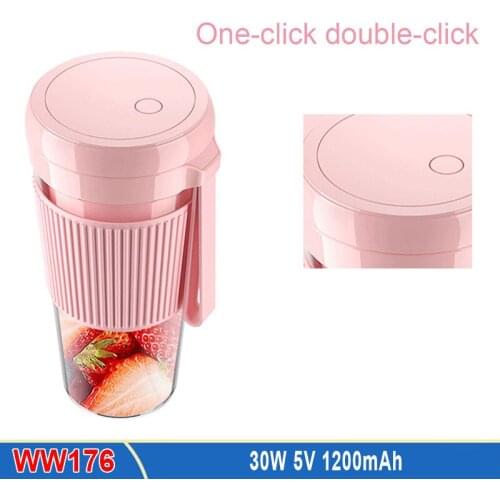 Household Four-leaf Electric Juicer with Automatic Cleaning, Safety Lock, Waterproof Protection, Portable Juicer 2000mAh