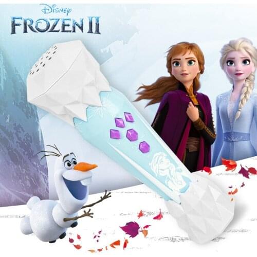 Disney Microphone Kids Frozen 2 Musical Toys for Baby Elsa Princess Singing Microphone Learning Toys for Children Girl Gift
