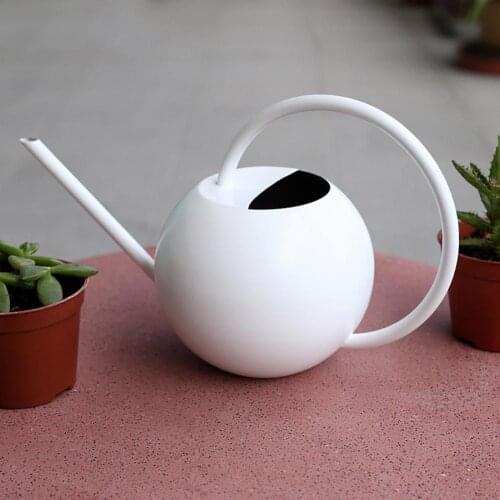 Durable Watering Can Solid Color Long Spout Stainless Steel Indoor Outdoor Plants Watering Pot for Garden Watering Can 1L