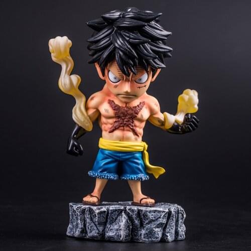 Classic Anime GK Domineering Tattoo Monkey D. Luffy Roronoa Zoro Sanji Action Humanoid Boxed Model Decoration Toy Childrens Gift