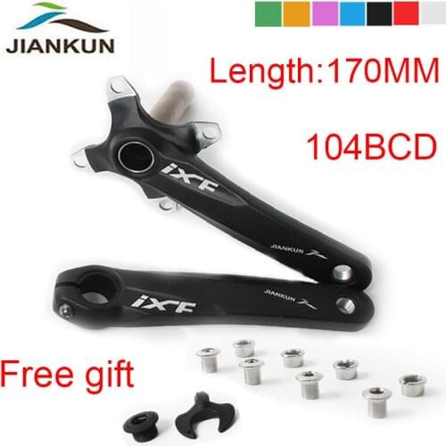 IXF 104BCD bike crank 170mm Round hole Aluminum Alloy bicycle crankset for 7/8/9/10/11S Chainring MTB Road Bicycle Accessories