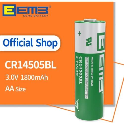 EEMB 3.0V CR14505 1800mAh AA Lithium Battery For Camera Flashlight Toy Clock NON-Rechargeable