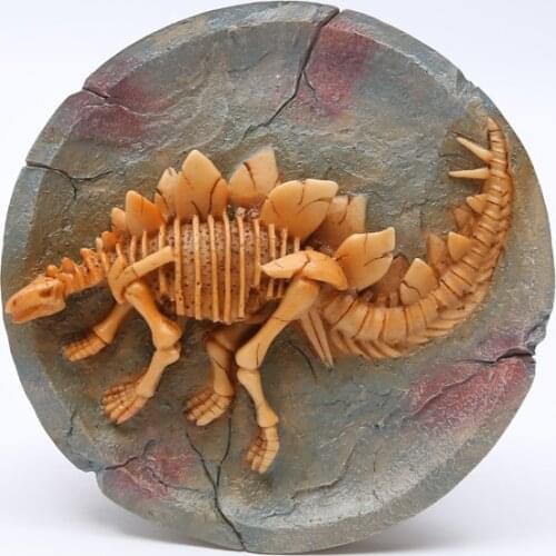 Moquerry Dinosaur Fossil Triceratops Sculpture Collection Handmade Crafts Home Decoration Resin Dinosaur Skull Wall Hanging