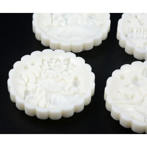 83XC DIY 3D Mooncake Mold Set Lotus Leaves and Lotus Patterns Moon Cakes Press Moulds