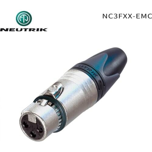 NEUTRIK NC3FXX-EMC 3 pole female EMC-XLR cable connector Anti-magnetic Anti-interference with circuit board