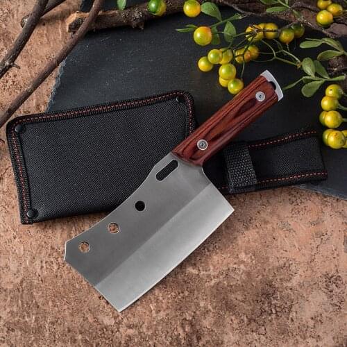 Liang Da Outdoor Chef Knife Camping Hunting Surival Knife Small Stainless Steel Kitchen Knives Fixed 5Cr15mov Blade Belt Sheath