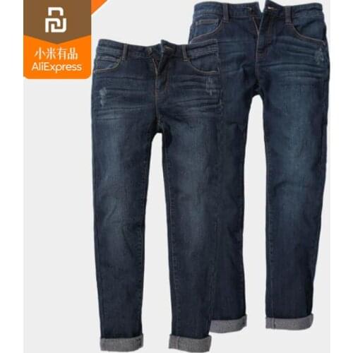 Original youpin mijia 90 points Slim small straight light warm jeans comfortable wild high quality jeans for men and women HOT