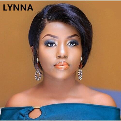 Pixie Cut Short Bob Lace Front Human Hair Wigs 180% Density Ombre Colored Brazilian Remy Hair Lace Wigs 13X4X1