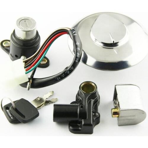 Motorcycle Ignition Switch, Seat Lock Key Set, Fuel Tank Cover For Honda CBT125 CBT 125 with key, with switch, For Scooter