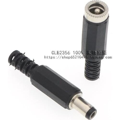 10Pairs DC Connector 5.5x2.1mm / 5.5x2.5mm Male and Female DC Power Socket Plug Jack 5.5*2.1mm 5.5*2.5mm