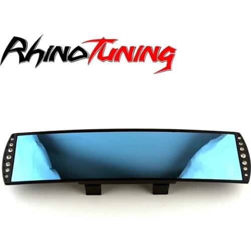 300mm Car Interior Rearview Blue Mirrors Safety Universal Auto Rear Assisting Large Anti-Glare Wide-Angle Blindspot Accessories