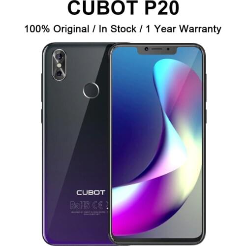 CUBOT P20 Smartphone 4000mAh 4+64GB 20MP Rear Camera 13MP Selfie 6.18inch 4G Smart Cellphones Face ID Fingerprint Unlocked
