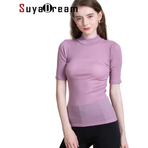 Женские футболки с коротким рукавом SuyaDream China At AliExpress