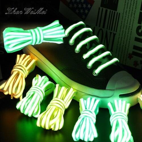 Luminous Shoelaces Glow In The Dark Night Color Fluorescent Shoelace Sports Canvas Shoelaces Adult Children Shoe Laces NightGlow