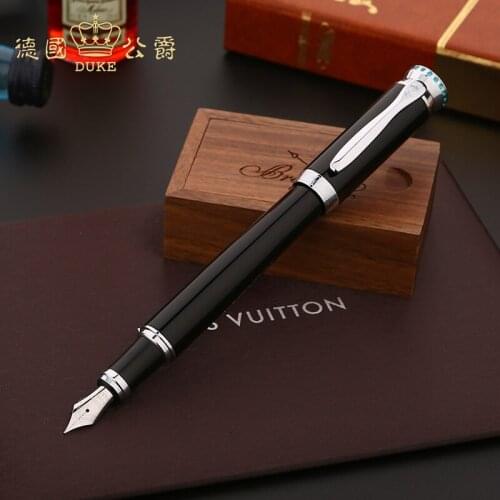The duke guan gong 368 black iridium gold fountain pen