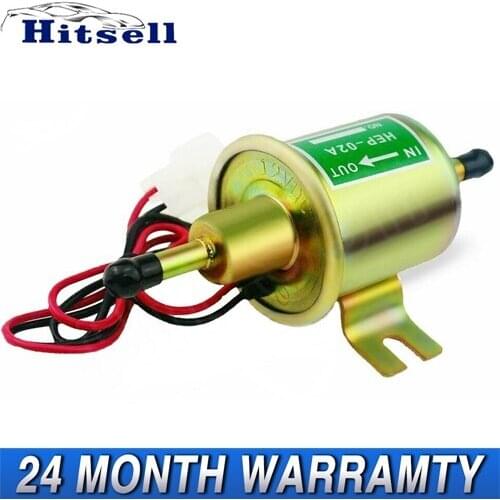 Universal Fuel Pump HEP-02A New Gold Electric Gas Diesel Inline Low Pressure 12V 24V