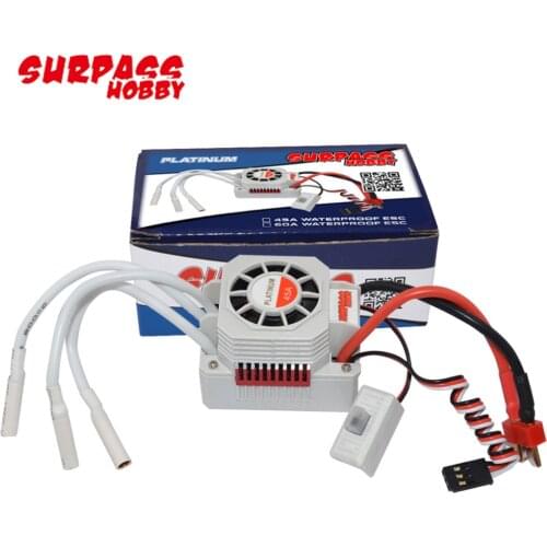 Surpass Hobby Platinum 45A/60A Waterproof ESC For 1/10 1/12 RC Monster Off-road Short Course Car Boat 3660 3665 Brushless Motor