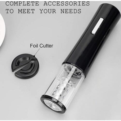 Upscale Black Red Electric Wine Opener Battery Type Automatic Bottle Opener Homeuse Wine Corkscrew Opener Kitchen Accessories