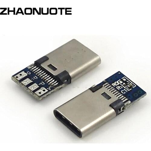 10pcs DC Power Supply TYPE - C Plug Board Socket 1.0 Draw 3.0 Cleat Male Switch Element USB Connector