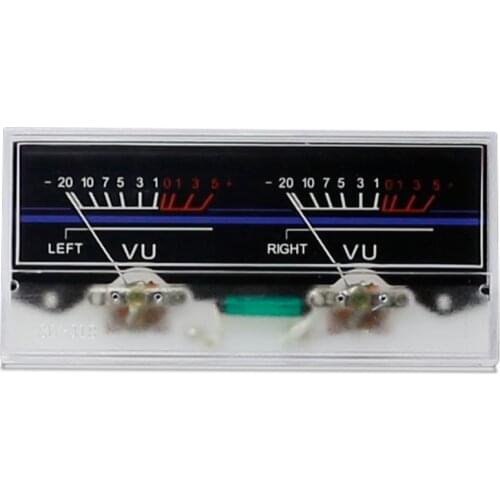 100PC SD-318 Panel 2 VU Meter 500uA 115x54mm with green Lamp