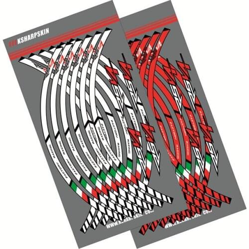 12X Motorcycle outer Rim sticker stripe wheel accessories Decorative reflective decals Suitable for APRILIA RSV4 rs v4
