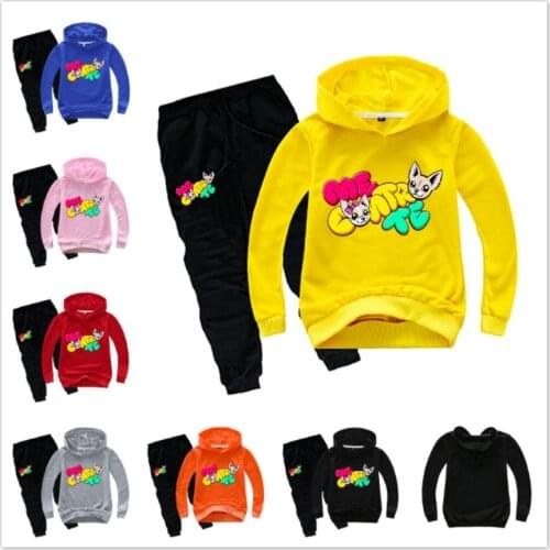 Cartoon Me Contro Te Outfit Spring Autumn Boys Sweatshirt Children Clothing Set Tracksuit Girl Coat Kid Hoodies+Pants 2Pcs Suits