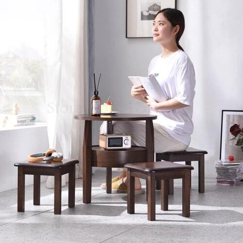 2000 Solid Wood Stool American Low Stool Household Small Bench Living Room Children Wooden Stool Wood Retro Shoe Stool