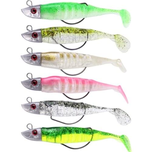 3pcs/set Soft Fishing Lure Set Wobblers Lead Head Silicone Baits Hook Soft Baits Fishing Bait Fishing Gear Carp Bait Soft Lures