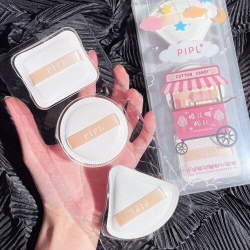 3Pcs Cotton Candy Puff Suit Super Soft Foundation Powder Makeup Sponge Dry Wet Dual-use Air Cushion Powder Puff Cloud