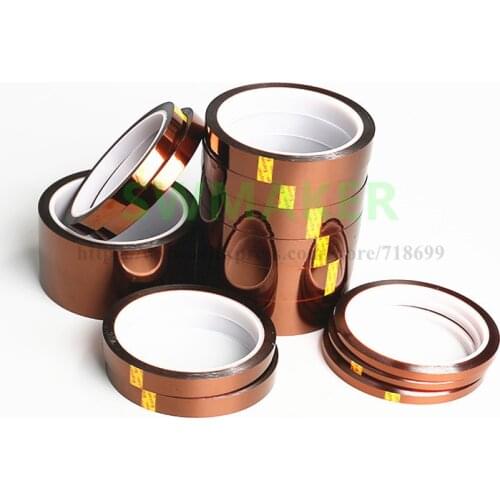 33m Various sizes Kepton 3D Tape High Temperature BGA Heat Resistant Polyimide Reprap 3D Printers High Quality