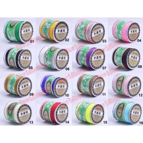 Free Shipping 24Colors 330Yards x 1.0mm Chinese Knot Nylon Macrame Cords Rattai Shamballa Braided Bracelet Cord Made In Taiwan