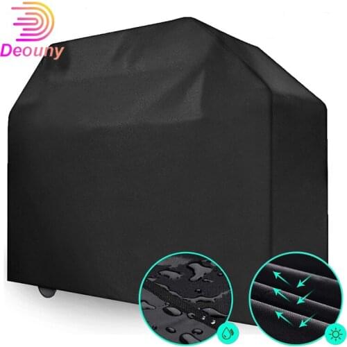DEOUNY BBQ Cover 7 Sizes Outdoor Dust Waterproof Weber Heavy Duty Grill Anti Rain Protector For Gas Charcoal Electric Barbe