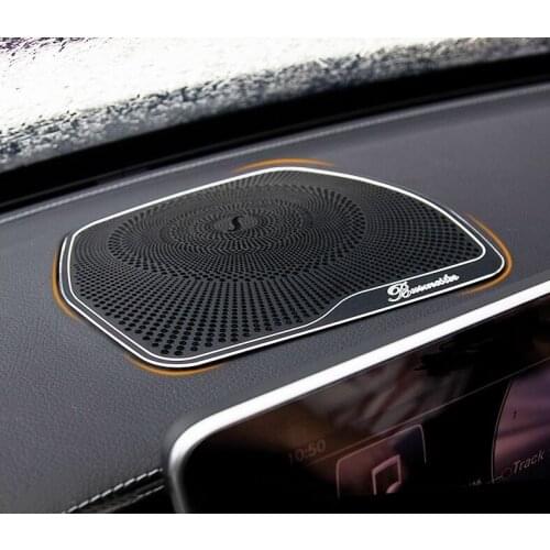 Black Dashboard Audio Speaker Horn Net Cover Trim For Mercedes Benz C Class GLC W205 X253 2015-2018 LHD Car Interior Accessories