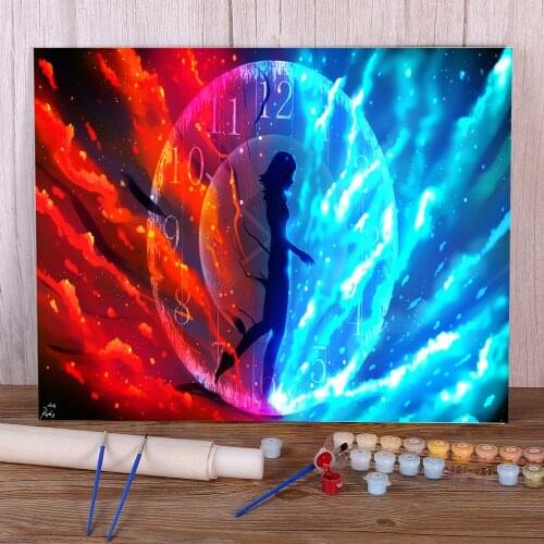 Scenery The Future DIY Paint By Numbers Package Acrylic Paints 40*50 Canvas Painting Decorative Paintings For Handicraft