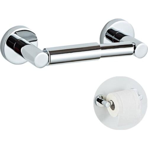 Toilet Paper Holder Brushed Double Post Pivoting Zinc Alloy Paper Silver