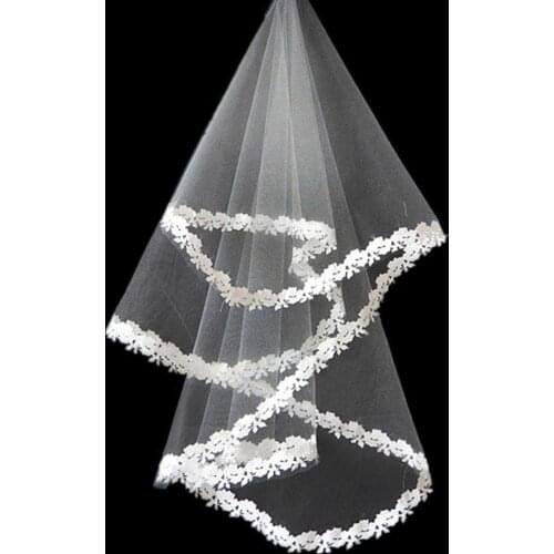 Fashion White Short bridal veil white Ivory veils for wedding party tulle veiling 2021
